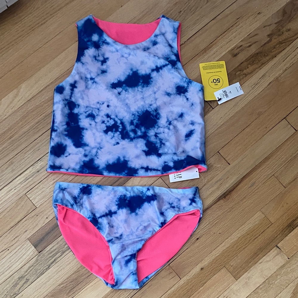 NWT Gap Girls Reversible Tankini Size 10